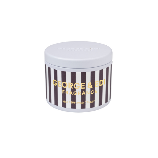 GEORGE & EDI Mini candle in a tin perfect for travel and small spaces Ebony Fragrance