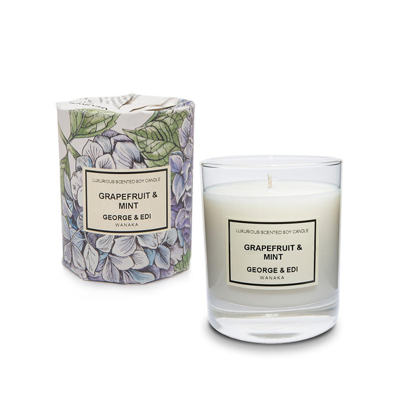 Grapefruit & Mint Soy Candle | Perfumed Candles NZ | GEORGE & EDI